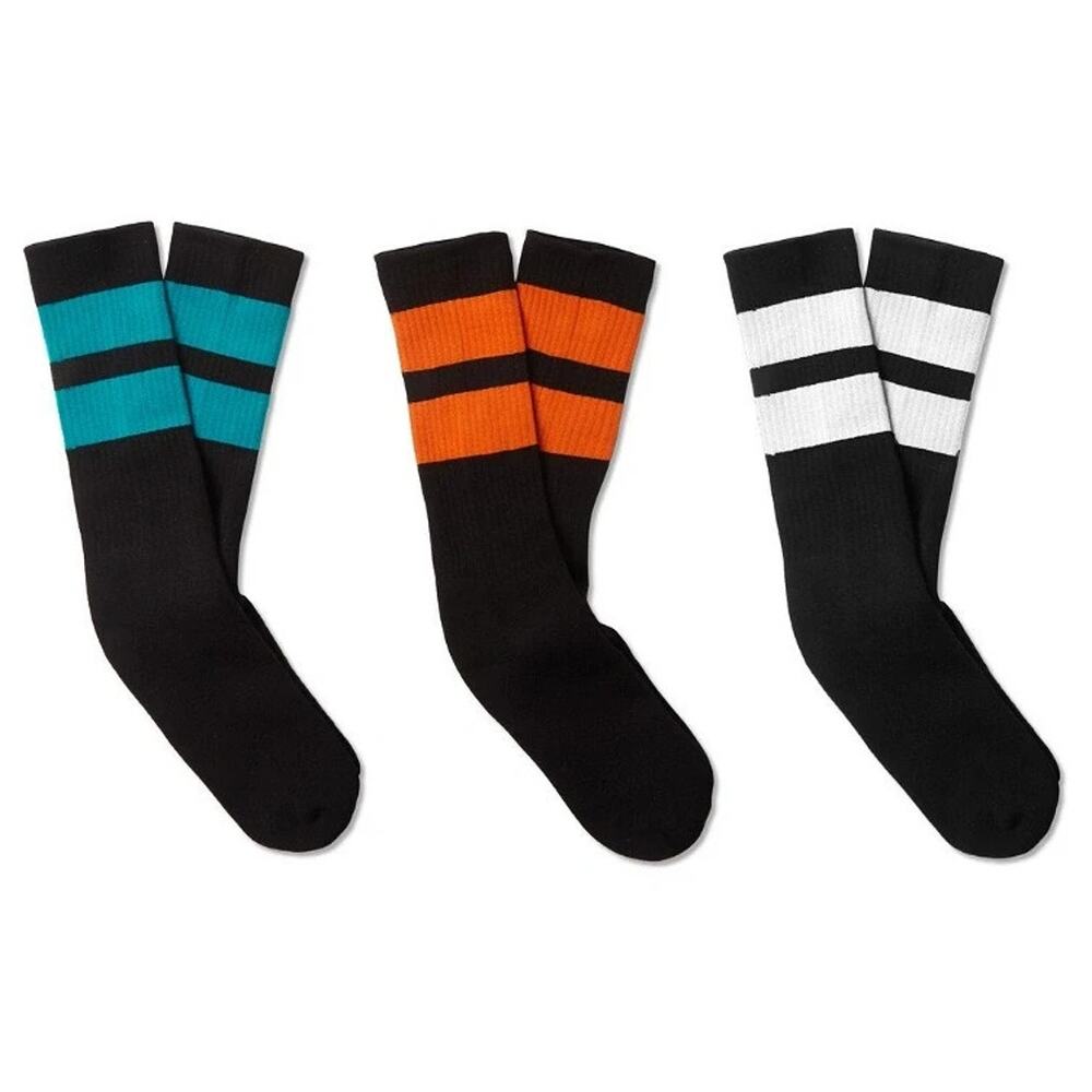 Neighborhood - Three-Pack Ribbed Striped Socks